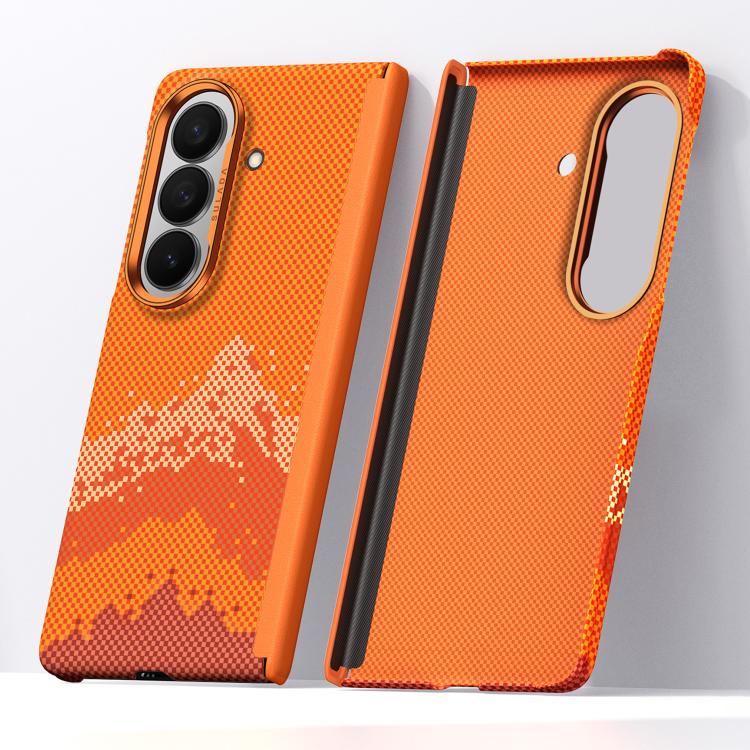 Custodia per telefono SULADA con texture a griglia di pixel in Kevlar e sensazione al tatto simile alla pelle., For Galaxy Z Fold8 5G, For Galaxy Z Fold8 Ultra 5G, For Galaxy Z Fold7 5G