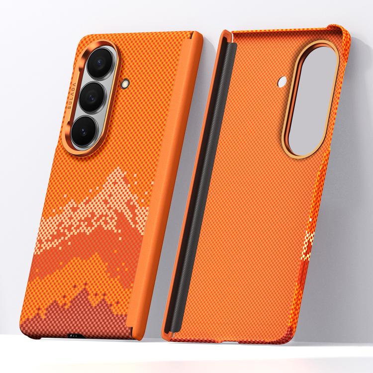 Custodia per telefono SULADA con texture a griglia di pixel in Kevlar e sensazione al tatto simile alla pelle., For Galaxy Z Fold8 5G, For Galaxy Z Fold8 Ultra 5G, For Galaxy Z Fold7 5G