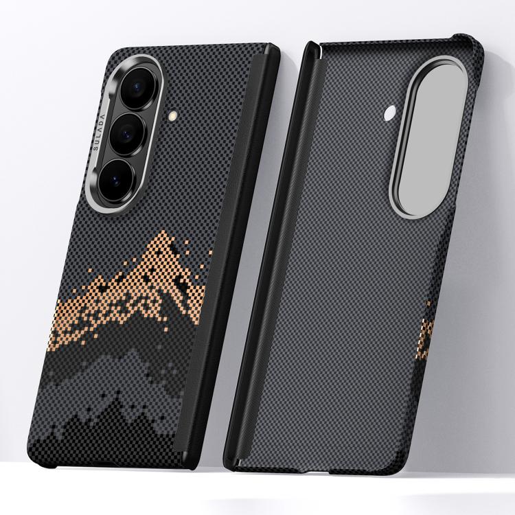 Custodia per telefono SULADA con texture a griglia di pixel in Kevlar e sensazione al tatto simile alla pelle., For Galaxy Z Fold8 5G, For Galaxy Z Fold8 Ultra 5G, For Galaxy Z Fold7 5G