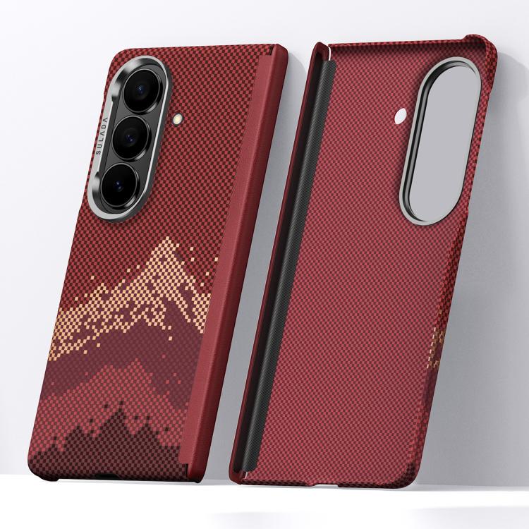 Custodia per telefono SULADA con texture a griglia di pixel in Kevlar e sensazione al tatto simile alla pelle., For Galaxy Z Fold8 5G, For Galaxy Z Fold8 Ultra 5G, For Galaxy Z Fold7 5G