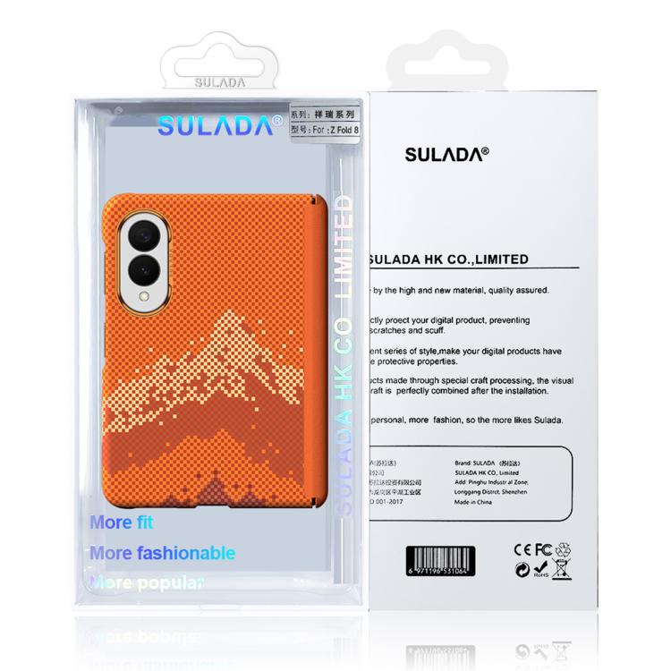 Custodia per telefono SULADA con texture a griglia di pixel in Kevlar e sensazione al tatto simile alla pelle., For Galaxy Z Fold8 5G, For Galaxy Z Fold8 Ultra 5G, For Galaxy Z Fold7 5G