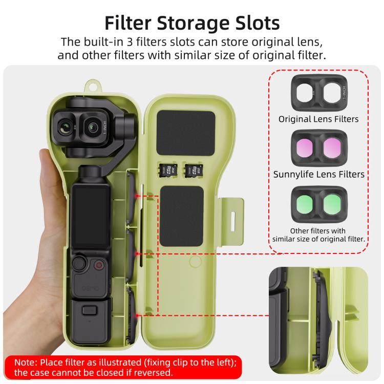 Sunnylife - Protezione per fotocamera gimbal con cordino, custodia protettiva antiurto e scatola di conservazione, For DJI Osmo Pocket 4P