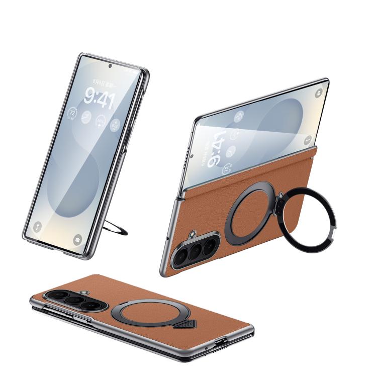 Custodia per telefono SULADA in pelle pieno fiore con supporto magnetico MagSafe., For Galaxy Z Fold8 5G, For Galaxy Z Fold8 Ultra 5G