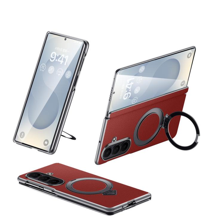 Custodia per telefono SULADA in pelle pieno fiore con supporto magnetico MagSafe., For Galaxy Z Fold8 5G, For Galaxy Z Fold8 Ultra 5G