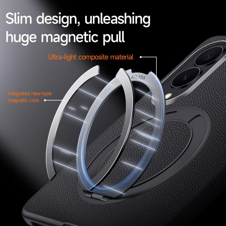 Custodia per telefono SULADA in pelle pieno fiore con supporto magnetico MagSafe., For Galaxy Z Fold8 5G, For Galaxy Z Fold8 Ultra 5G