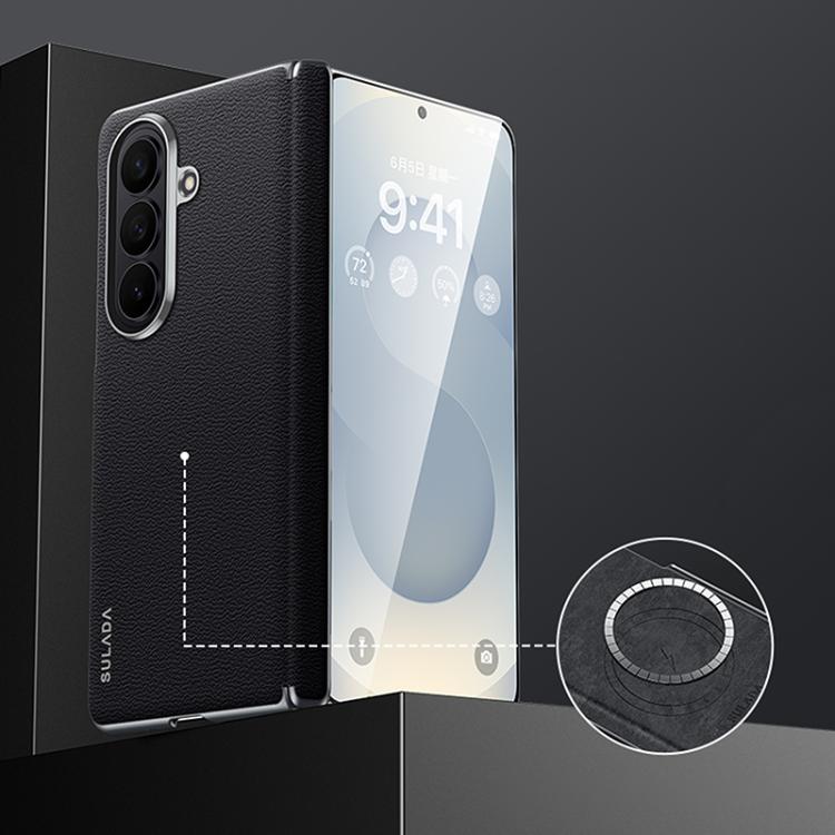 Custodia per telefono SULADA senza cornice, in pelle bovina con strato superiore superiore., For Galaxy Z Fold8 5G, For Galaxy Z Fold8 Ultra 5G
