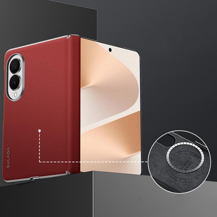 Custodia per telefono SULADA senza cornice, in pelle bovina con strato superiore superiore., For Galaxy Z Fold8 5G, For Galaxy Z Fold8 Ultra 5G