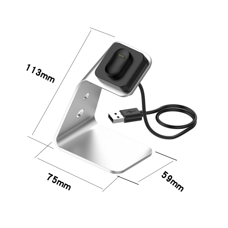 Per Fitbit Inspire / Inspire HR / Ace 2 Supporto caricabatterie universale in lega di alluminio con protezione chip, supporto ricarica rapida, For Fitbit Inspire