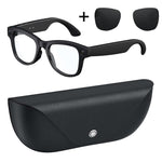 Occhiali intelligenti AI M02X Pro Max con fotocamera HD da 8 MP, registrazione video, trasmissione Wi-Fi e assistente vocale AI., Sunglasses + Anti Blue Light Lens, Gradient Lenses