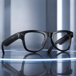 Occhiali intelligenti AI M02X Pro Max con fotocamera HD da 8 MP, registrazione video, trasmissione Wi-Fi e assistente vocale AI., Sunglasses + Anti Blue Light Lens, Gradient Lenses