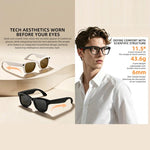 Occhiali intelligenti AI M02X Pro Max con fotocamera HD da 8 MP, registrazione video, trasmissione Wi-Fi e assistente vocale AI., Sunglasses + Anti Blue Light Lens, Gradient Lenses