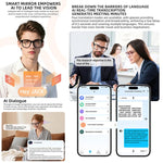 Occhiali intelligenti AI M02X Pro Max con fotocamera HD da 8 MP, registrazione video, trasmissione Wi-Fi e assistente vocale AI., Sunglasses + Anti Blue Light Lens, Gradient Lenses