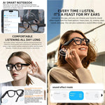 Occhiali intelligenti AI M02X Pro Max con fotocamera HD da 8 MP, registrazione video, trasmissione Wi-Fi e assistente vocale AI., Sunglasses + Anti Blue Light Lens, Gradient Lenses