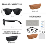 Occhiali intelligenti AI M02X Pro Max con fotocamera HD da 8 MP, registrazione video, trasmissione Wi-Fi e assistente vocale AI., Sunglasses + Anti Blue Light Lens, Gradient Lenses
