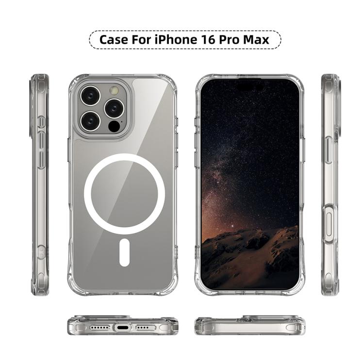 Custodia per telefono ibrida in PC e TPU antiurto con magnete., For iPhone 16 Pro Max, For iPhone 16 Pro, For iPhone 16 Plus, For iPhone 16