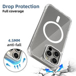 Custodia per telefono ibrida in PC e TPU antiurto con magnete., For iPhone 16 Pro Max, For iPhone 16 Pro, For iPhone 16 Plus, For iPhone 16