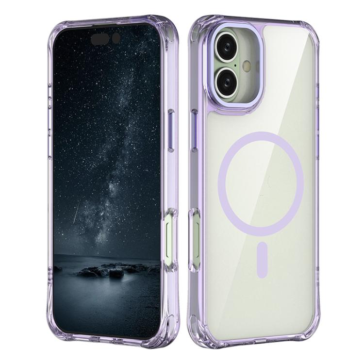 Custodia per telefono ibrida in PC e TPU antiurto con magnete., For iPhone 16 Pro Max, For iPhone 16 Pro, For iPhone 16 Plus, For iPhone 16