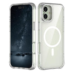 Custodia per telefono ibrida in PC e TPU antiurto con magnete., For iPhone 16 Pro Max, For iPhone 16 Pro, For iPhone 16 Plus, For iPhone 16