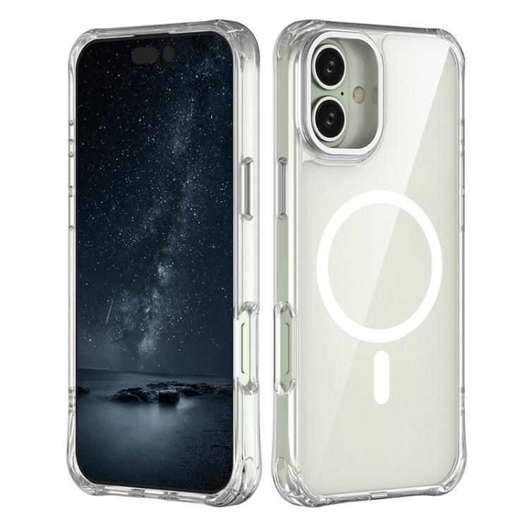 Custodia per telefono ibrida in PC e TPU antiurto con magnete., For iPhone 16 Pro Max, For iPhone 16 Pro, For iPhone 16 Plus, For iPhone 16