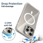 Custodia per telefono ibrida in PC e TPU antiurto con magnete., For iPhone 15 Pro Max, For iPhone 15 Pro