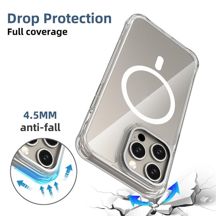 Custodia per telefono ibrida in PC e TPU antiurto con magnete., For iPhone 15 Pro Max, For iPhone 15 Pro