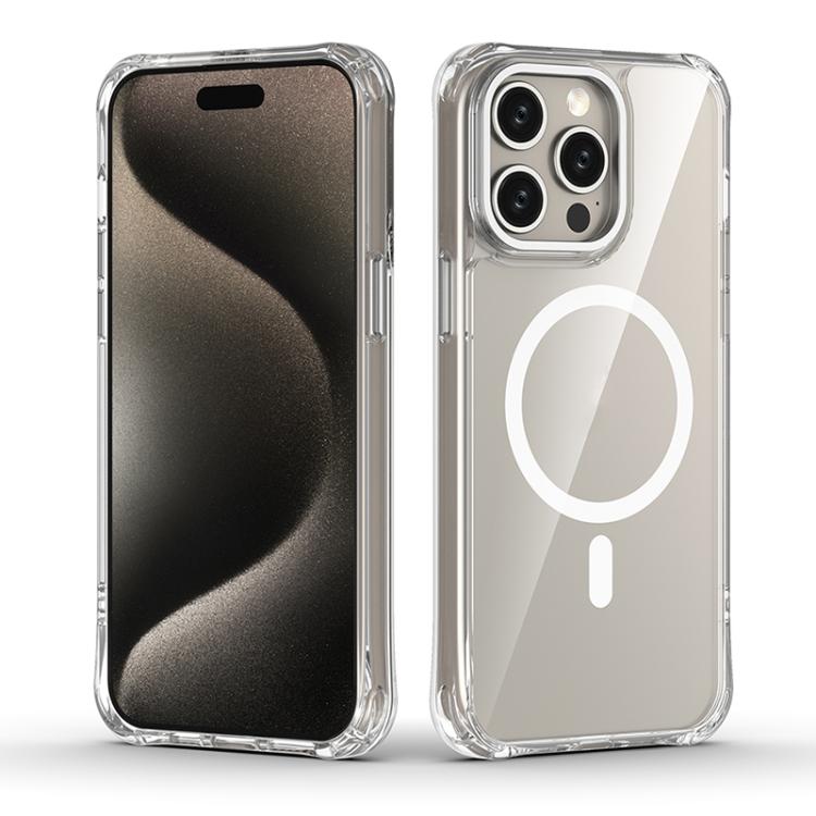 Custodia per telefono ibrida in PC e TPU antiurto con magnete., For iPhone 15 Pro Max, For iPhone 15 Pro