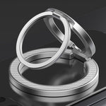 Supporto per telefono con fibbia ad anello magnetica a doppia asse con texture in fibra di carbonio