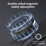 Supporto per telefono con fibbia ad anello magnetica a doppia asse con texture in fibra di carbonio