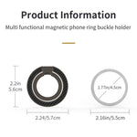 Supporto per telefono con fibbia ad anello magnetica a doppia asse con texture in fibra di carbonio