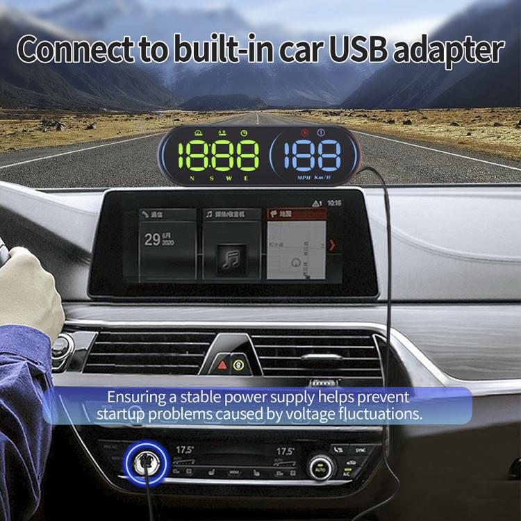 Display GPS per auto G26, display head-up con tachimetro e supporto a ventosa, G26