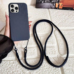 Custodia magnetica per telefono con texture in tessuto tecnico e tracolla., For iPhone 15 Pro Max, For iPhone 15 Pro, For iPhone 15 Plus, For iPhone 15