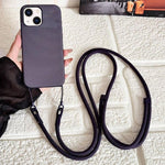 Custodia magnetica per telefono con texture in tessuto tecnico e tracolla., For iPhone 14 Plus, For iPhone 14, For iPhone 14 Pro, For iPhone 14 Pro Max
