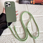 Custodia magnetica per telefono con texture in tessuto tecnico e tracolla., For iPhone 14 Plus, For iPhone 14, For iPhone 14 Pro, For iPhone 14 Pro Max
