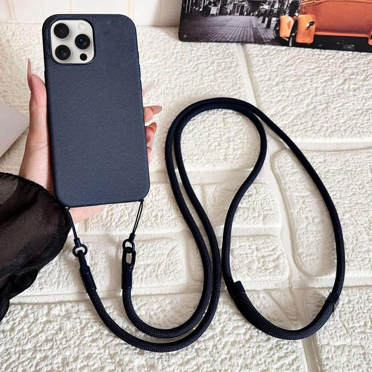 Custodia magnetica per telefono con texture in tessuto tecnico e tracolla., For iPhone 13 Pro Max, For iPhone 13 Pro, For iPhone 13, For iPhone 12