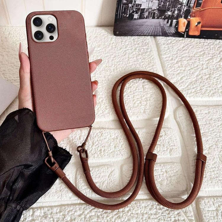 Custodia magnetica per telefono con texture in tessuto tecnico e tracolla., For iPhone 13 Pro Max, For iPhone 13 Pro, For iPhone 13, For iPhone 12