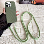 Custodia magnetica per telefono con texture in tessuto tecnico e tracolla., For iPhone 12 Pro Max, For iPhone 12 Pro