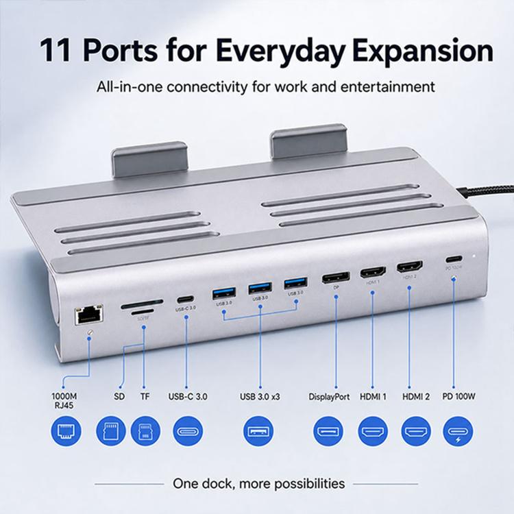 BYL-2601 Supporto multifunzione 11 in 1 per laptop con docking station