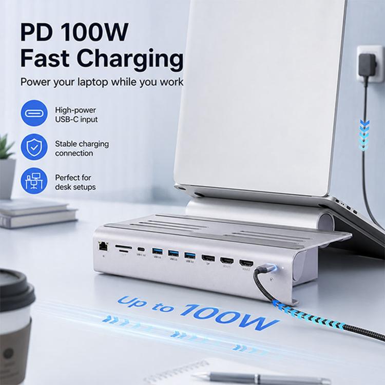 BYL-2601 Supporto multifunzione 11 in 1 per laptop con docking station