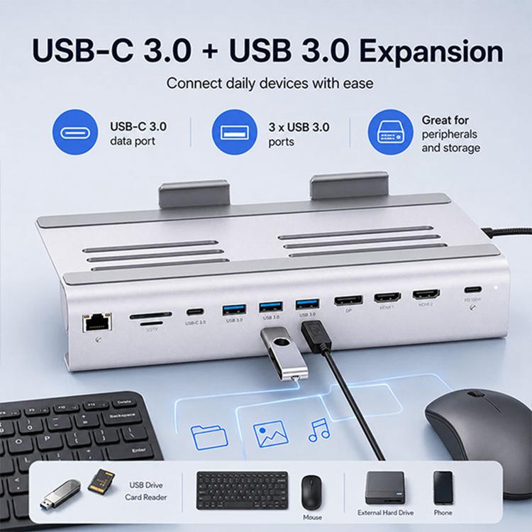 BYL-2601 Supporto multifunzione 11 in 1 per laptop con docking station