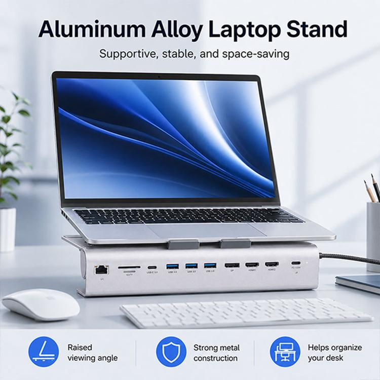 BYL-2601 Supporto multifunzione 11 in 1 per laptop con docking station