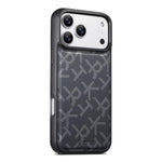 ESEBLE E5 - Porta carte staccabile con motivo a lettere, custodia magnetica RFID per telefono, For iPhone 17 Pro Max, For iPhone 17 Pro, For iPhone 17, For iPhone 16 Pro Max, For iPhone 16 Pro, For iPhone 16