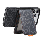 ESEBLE E5 - Porta carte staccabile con motivo a lettere, custodia magnetica RFID per telefono, For iPhone 17 Pro Max, For iPhone 17 Pro, For iPhone 17, For iPhone 16 Pro Max, For iPhone 16 Pro, For iPhone 16