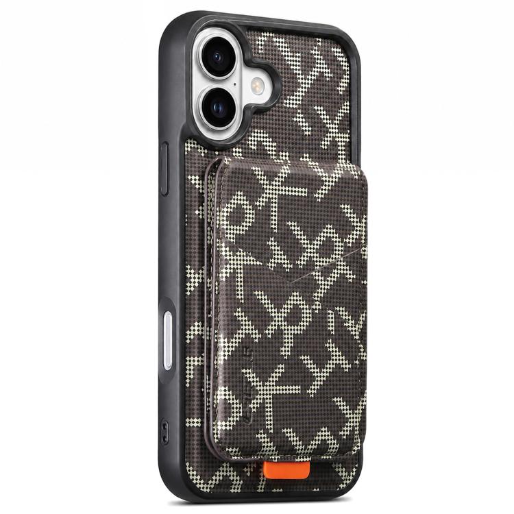 ESEBLE E5 - Porta carte staccabile con motivo a lettere, custodia magnetica RFID per telefono, For iPhone 17 Pro Max, For iPhone 17 Pro, For iPhone 17, For iPhone 16 Pro Max, For iPhone 16 Pro, For iPhone 16