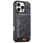 ESEBLE E5 - Porta carte staccabile con motivo a lettere, custodia magnetica RFID per telefono, For iPhone 17 Pro Max, For iPhone 17 Pro, For iPhone 17, For iPhone 16 Pro Max, For iPhone 16 Pro, For iPhone 16