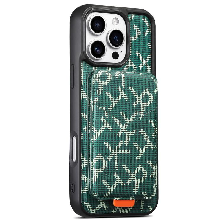 ESEBLE E5 - Porta carte staccabile con motivo a lettere, custodia magnetica RFID per telefono, For iPhone 17 Pro Max, For iPhone 17 Pro, For iPhone 17, For iPhone 16 Pro Max, For iPhone 16 Pro, For iPhone 16
