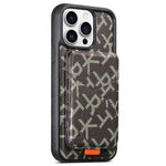 ESEBLE E5 - Porta carte staccabile con motivo a lettere, custodia magnetica RFID per telefono, For iPhone 15 Pro Max, For iPhone 15 Pro, For iPhone 15