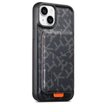 ESEBLE E5 - Porta carte staccabile con motivo a lettere, custodia magnetica RFID per telefono, For iPhone 15 Pro Max, For iPhone 15 Pro, For iPhone 15