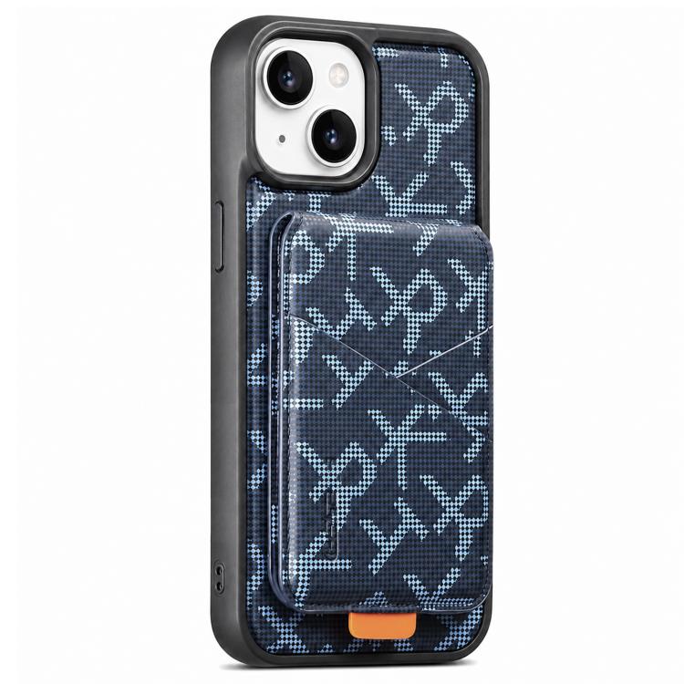 ESEBLE E5 - Porta carte staccabile con motivo a lettere, custodia magnetica RFID per telefono, For iPhone 15 Pro Max, For iPhone 15 Pro, For iPhone 15