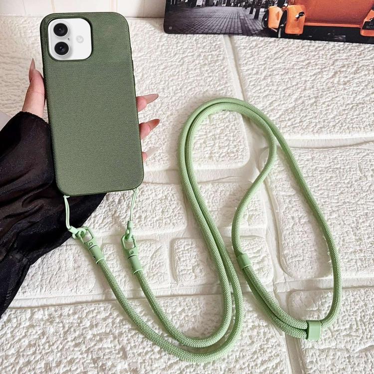 Custodia magnetica per telefono con texture in tessuto tecnico, pulsante AI e tracolla., For iPhone 17, For iPhone Air, For iPhone 16 Pro Max, For iPhone 16 Pro