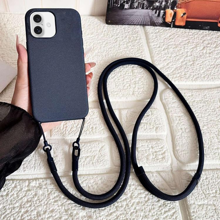 Custodia magnetica per telefono con texture in tessuto tecnico, pulsante AI e tracolla., For iPhone 17, For iPhone Air, For iPhone 16 Pro Max, For iPhone 16 Pro